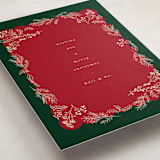 "Winter Scallop" - Holiday Cards in Holly by Baumbirdy - Detail