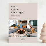 "Rest. Relax. Recharge." - Holiday Cards in Buttercream by Kristen Knechtel - Front