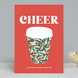 "Cup of Cheer" - Holiday Cards in Holly Berry by Itsy Belle Studio - Front