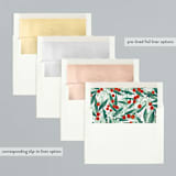 "Cup of Cheer" - Holiday Cards in Holly Berry by Itsy Belle Studio - Envelope Liners