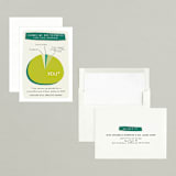 "Thankful Pie Chart" - Holiday Cards in Teal by J. Dario Design Co. - Assembled