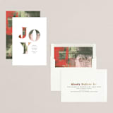 "Abstract Joy" - Holiday Cards in Evergreen by Anna Elder - Assembled