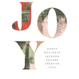 "Abstract Joy" - Holiday Cards in Evergreen by Anna Elder - Close-Up
