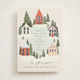 "Vintage Town" - Holiday Cards in Cookie Dough by Hannah Williams - Front