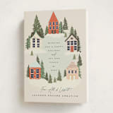 "Vintage Town" - Holiday Cards in Cookie Dough by Hannah Williams - Folded Card