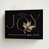 "sprig of joy" - Holiday Cards in Coal by Jackie Crawford - Folded Card