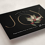 "sprig of joy" - Holiday Cards in Coal by Jackie Crawford - Detail