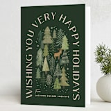 "Winter Forest" - Holiday Cards in Juniper by Creo Study - Folded Card