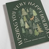 "Winter Forest" - Holiday Cards in Juniper by Creo Study - Close-Up