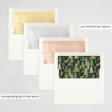 "Winter Forest" - Holiday Cards in Juniper by Creo Study - Envelope Liners