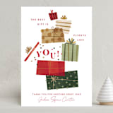 "Gift of Gratitude" - Holiday Cards in Stocking by Robert and Stella - Front