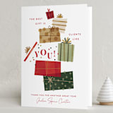 "Gift of Gratitude" - Holiday Cards in Stocking by Robert and Stella - Folded Card
