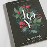 "Joy Florals" - Holiday Cards in Eclipse by Makewells - Close-Up