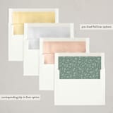 "Joy Florals" - Holiday Cards in Eclipse by Makewells - Envelope Liners