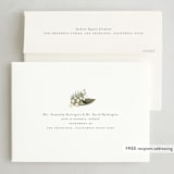 "Festive Side Ribbon Wreath" - Holiday Cards in Eggnog by Jackie Crawford - FREE Recipient Addressing