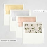 "Festive Side Ribbon Wreath" - Holiday Cards in Eggnog by Jackie Crawford - Envelope Liners