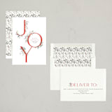 "Pine & Berry Joy" - Holiday Cards in Jolly Red by Itsy Belle Studio - Assembled