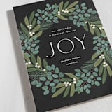 "Winter Foliage Wreath" - Holiday Cards in Coal by Brandy Folse - Detail