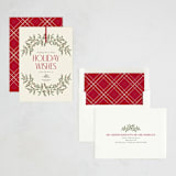 "Timeless Wreath" - Holiday Cards in Crimson by Beth Schneider - Assembled