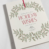 "Timeless Wreath" - Holiday Cards in Crimson by Beth Schneider - Close-Up