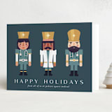 "Dr. Nutcracker" - Holiday Cards in Midnight Teal by Tennie and Co. - Folded Card