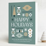 "Provisions" - Holiday Cards in Sage by Olivia Raufman - Folded Card