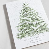"Seasonal Etching" - Holiday Cards in Spruce by Paula Pecevich - Close-Up
