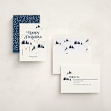 "Happy Hills" - Holiday Cards in Navy by Robert and Stella - Assembled