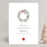 "Little Wreath" - Holiday Cards in Snowfall by Melanie Kosuge - Front
