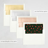 "Berry Peace" - Holiday Cards in Poinsettia by Iveta Angelova - Envelope Liners