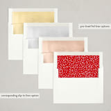 "Holly Jolly Holidays" - Holiday Cards in Cream by Robert and Stella - Envelope Liners