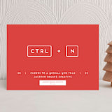 "New Year Shortcut" - Holiday Cards in Santa by Gwen Bedat - Front