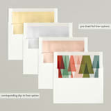 "Bright Trees" - Holiday Cards in Pastels by Shari Margolin - Envelope Liners