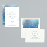 "Gentle Snowfall" - Holiday Cards in Blizzard by Kimberly Morgan - Assembled