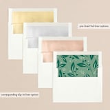"A Beautiful Year" - Holiday Cards in Evergreen by Jennifer Postorino - Envelope Liners