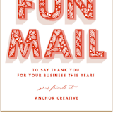 "Fun Mail" - Holiday Cards in Cardinal by Paper Raven Co. - Close-Up