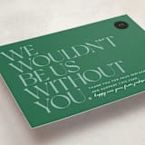 "Wouldn't Be Us" - Holiday Cards in Evergreen by Keen Peachy - Close-Up