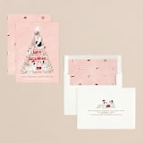 "Warm and fuzzy wishes" - Holiday Cards in Blush by Cindy Reynolds - Assembled
