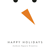 "Snowman" - Holiday Cards in Pumpkin by Yuliya Evseeva - Detail