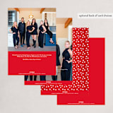 "Lettered Thanks" - Holiday Cards in Santa Suit by Dawn Jasper - Back of Card Options