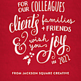 "Lettered Thanks" - Holiday Cards in Santa Suit by Dawn Jasper - Detail