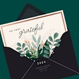 "Festive Mail" - Holiday Cards in Evergreen by Sharon O. - Close-Up