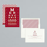 "Optical" - Holiday Cards in Peppermint by Sarah Brown - Assembled