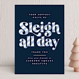 "Sleigh All Day" - Holiday Cards in Ice by Ally Madison - Front