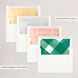 "Plaid Merry" - Holiday Cards in Evergreen by Itsy Belle Studio - Envelope Liners