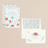 "Alpine Trails" - Holiday Cards in Hot Cider by Betsy Siber - Assembled