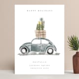"Gifts on the Way" - Holiday Cards in Winter Night by Kristel - Front