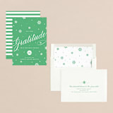 "Shimmering Snow" - Holiday Cards in Emerald by Melissa Egan of Pistols - Assembled