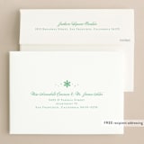 "Shimmering Snow" - Holiday Cards in Emerald by Melissa Egan of Pistols - FREE Recipient Addressing