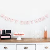 "Happy Birthday Banner (Blush, 6 feet)" - Garlands in pink by Nivas Collection